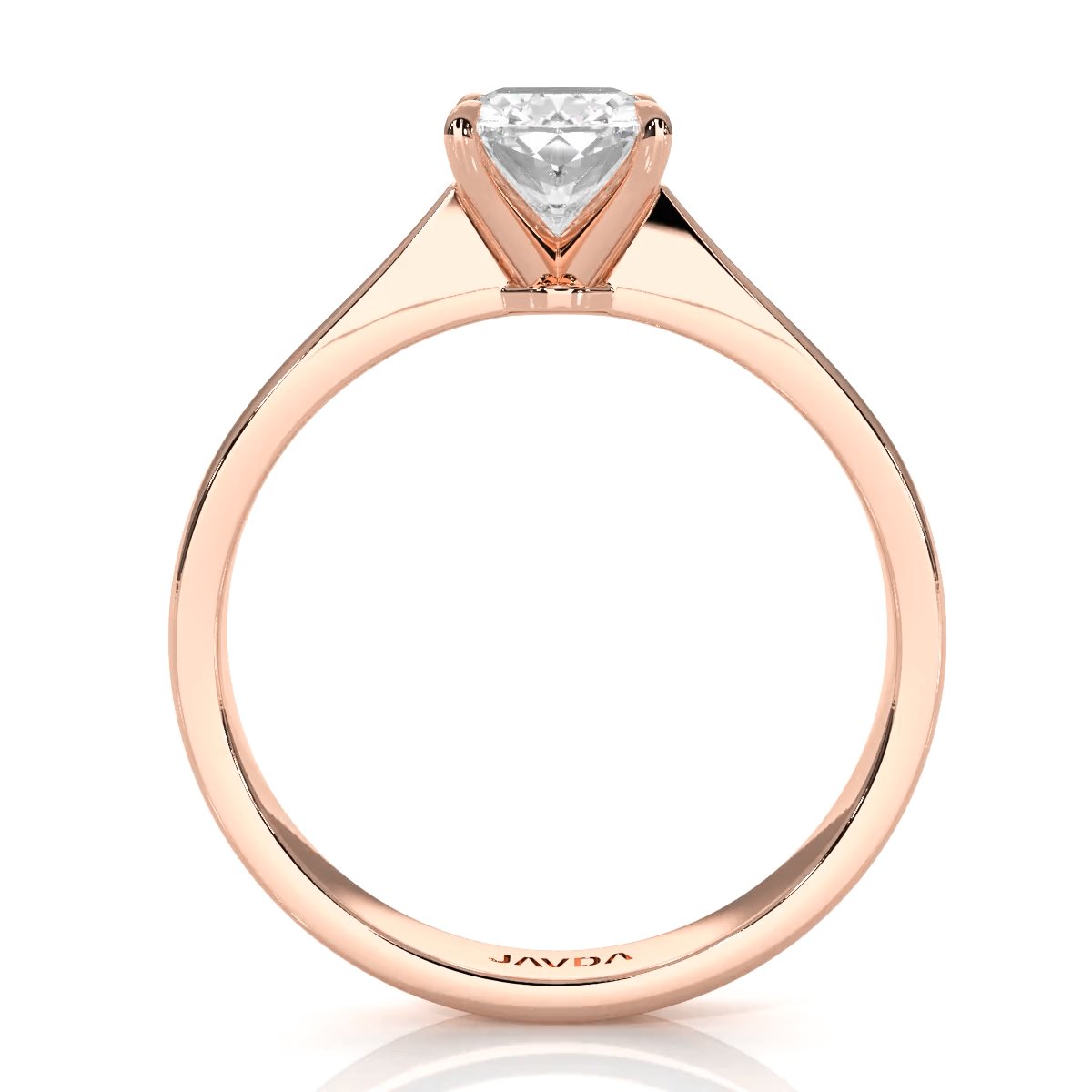 3g Lab Grown Diamond Tapper Solitaire IGI Certified Engagement Ring Setting 2mm 1.00 Ctw.